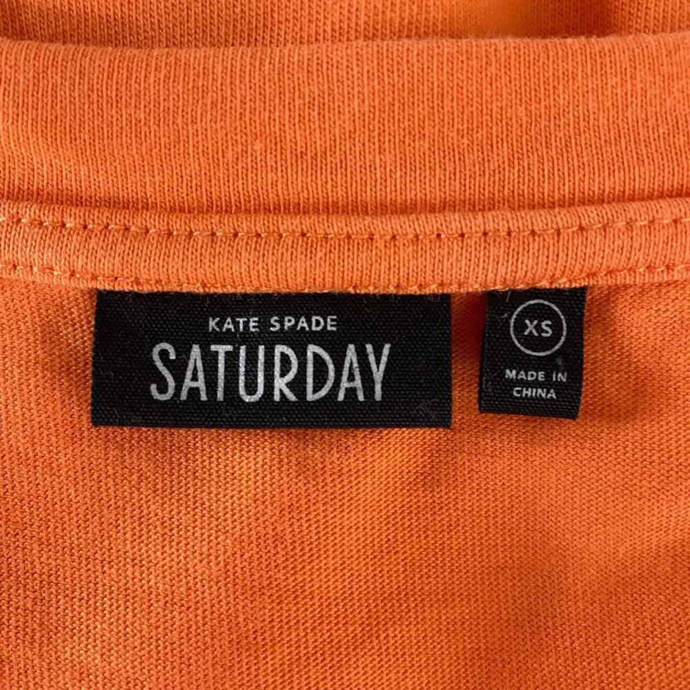 Kate Spade Saturday Short Sleeve V-Neck Cinch Waist Mini Dress Women's Size XS